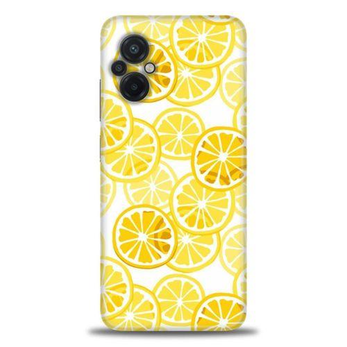 Xiaomi Poco M5 Kılıf HD Baskılı Kılıf - Sarı + Tam Ekran Koruyucu