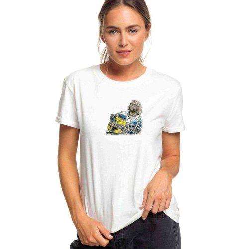 Eric Clapton Gitar Muzik Baskılı Beyaz Kadın Tshirt