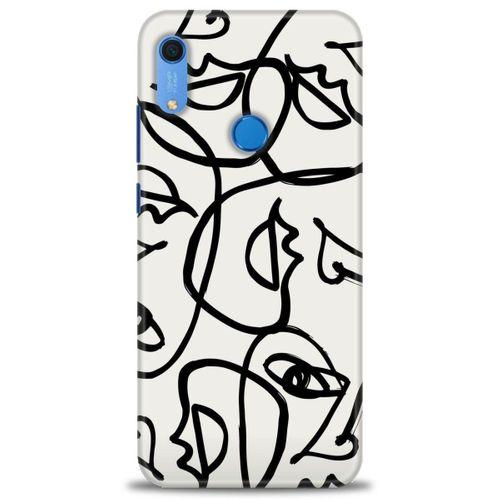 Huawei Y6S Kılıf HD Baskılı Kılıf - Suratlar + Tam Ekran Koruyucu