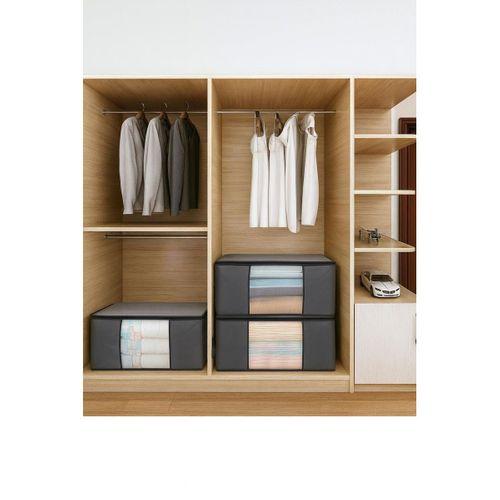 3 Adet Pencereli Yastık Hurcu Antrasit