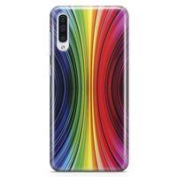 Samsung Galaxy A50 Kılıf Asimetrik Gökkuşağı Arka Kapak Koruma Desenli Full Koruyucu