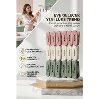 Lüks Çamaşır Mandalı Seti | 16'lı Çelik Yaylı İz Bırakmaz Profesyonel Mandal 723087