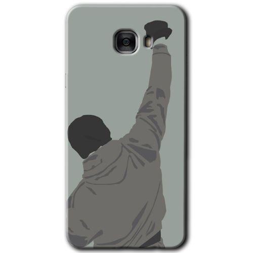 MRCİLETİSİM Samsung Galaxy C7 Kılıf HD Desen Baskılı Arka Kapak + Temperli Cam - Artwork Wide