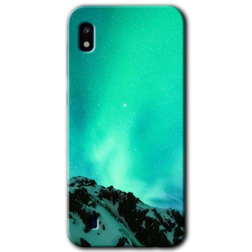 MRCİLETİSİM Samsung Galaxy A10 Kılıf HD Desen Baskılı Arka Kapak + Temperli Cam - Aurora