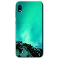 MRCİLETİSİM Samsung Galaxy A10 Kılıf HD Desen Baskılı Arka Kapak + Temperli Cam - Aurora
