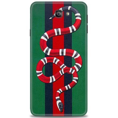 Samsung Galaxy J7 Prime Kılıf HD Baskılı Kılıf - Yılan + Tam Ekran Koruyucu