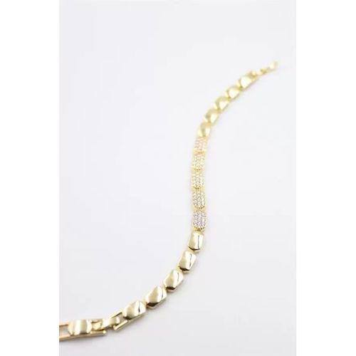 Taşlı Xuping Bileklik - Altın