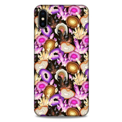 Apple iPhone XS Max Kılıf Baskılı Özel Seri Taşlı (16) Kalın Kılıf
