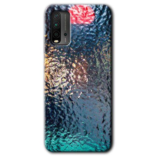 Xiaomi Redmi 9T Kılıf Baskılı Kapak - Blur Cam + 5D Tam Kaplayan Cam