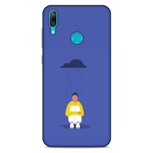 Huawei Y7 2019 Kılıf Depresyon (21) Koruyucu Kapak Kahve Gold