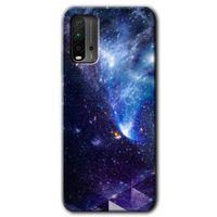 Xiaomi Redmi 9T Kılıf HD Desen Baskılı Arka Kapak + Temperli Cam - Galaksi
