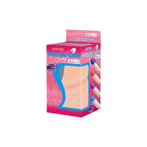Over - Long Sleeve 3cm Dolgulu Prezervatif Realistik Penis Kılıfı