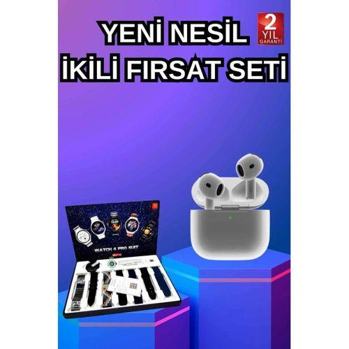 3.nesil Tws Bluetooth Kulaklık Bluetooth Bağlantılı Akıllı Saat Amoled Ekran Plastik Hasır Kordon