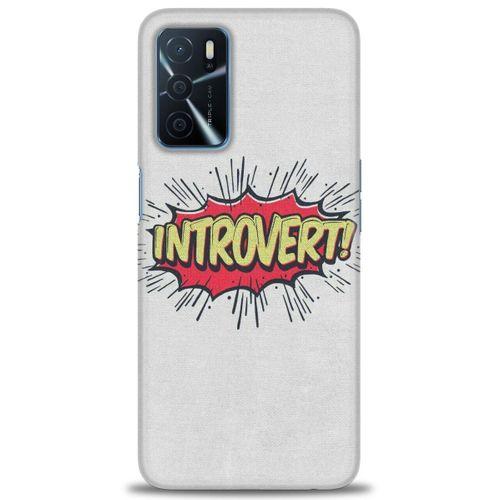 Oppo A16 Kılıf HD Baskılı Kılıf - Introvert! + Tam Ekran Koruyucu