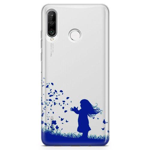 Huawei P30 Lite Kılıf Özgür Kız Arka Kapak Koruma Desenli Full Koruyucu