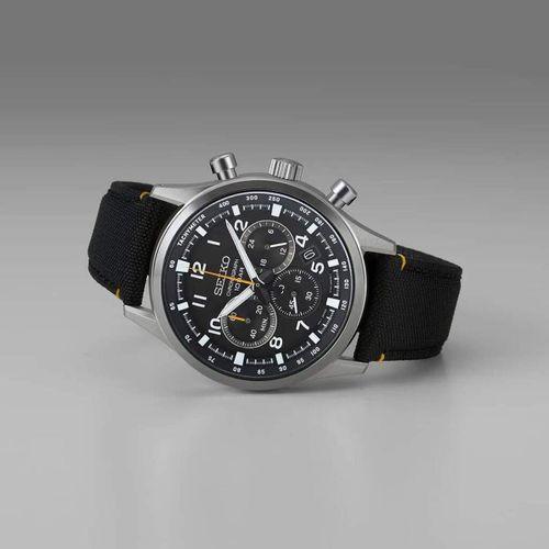 Seiko SSB449P Quartz Nato Siyah Safir Cam 43 mm Erkek Kol Saati