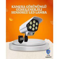 Solar Şarjlı Hareket Sensörlü Led Dış Mekan Lambası Kamera Tasarımlı Güvenlik Işığı