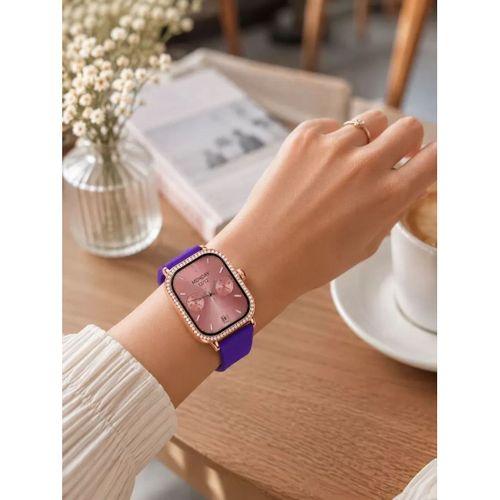 3 Kordonlu Rose Gold Kasalı Kadın Akıllı Saat Seti