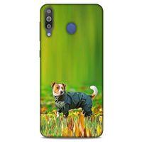 Samsung Galaxy M30 Kılıf Köpek Kıyafetleri (26) Tpu Silikon Kılıf Jack Russell Yağmurluk