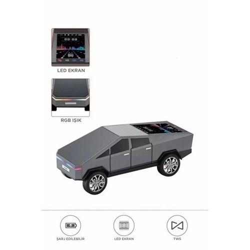 D68 Cyber Model Araba Tasarımlı Bluetooth Hoparlör 15w Güçlü Ses Rgb Led /tws/usb Gri