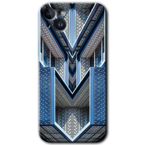 iPhone 14 Plus HD Baskılı Kılıf + 9D Tam Ekran Koruyucu - Retro Building