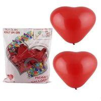 Atom Kalp Balon Kırmızı - 15 adet