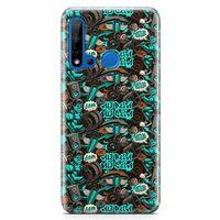 Huawei P20 Lite 2019 Kılıf Protein Tozu Arka Kapak Koruma Desenli Full Koruyucu