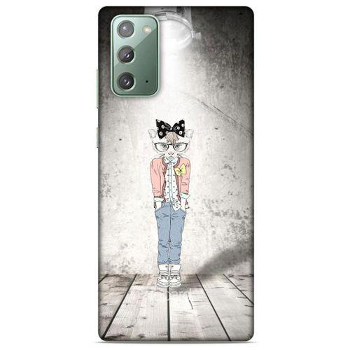 Samsung Galaxy Note 20 Kılıf FunnyMaX (39) Liquid Crystal Kılıf Açık Gri Kedl