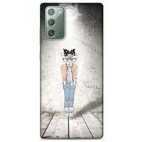 Samsung Galaxy Note 20 Kılıf FunnyMaX (39) Liquid Crystal Kılıf Açık Gri Kedl