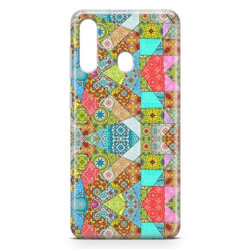 Samsung Galaxy M40 Kılıf Yeşil Vintage Arka Kapak Koruma Desenli Full Koruyucu