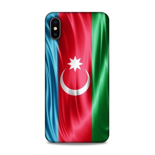 Apple iPhone XS Max Uyumlu Kılıf Azarbaijan (36) Glitter Kılıf Tam Bayrak