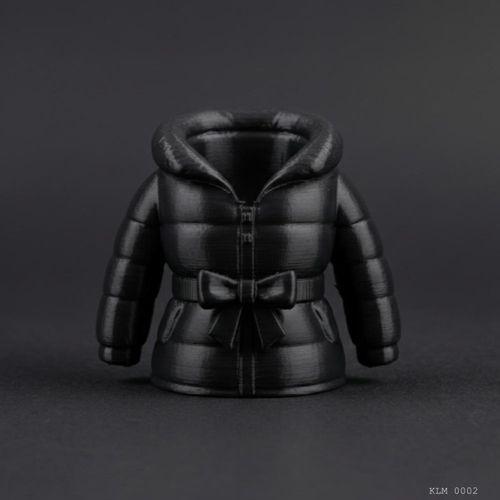 Siyah Kapüşonlu Fiyonklu Bayan Mont Formlu Makyaj Fırçalığı Masaüstü Kozmetik Düzenleyici