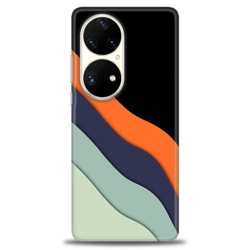 Huawei P50 Pro Kılıf HD Baskılı Kılıf - Siyah + Tam Ekran Koruyucu