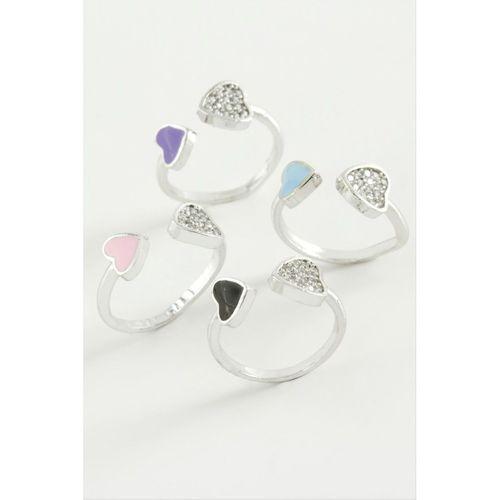 Kalp Taşlı Mineli Eklem Yüzük