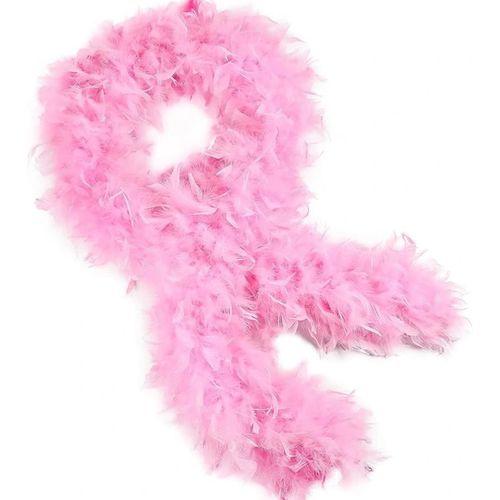 Eğitici Oyuncak Pembe Renk Kabarık Kalın Otriş Boa Tüy 6 cm Genişlik 180-200 cm Uzunluk
