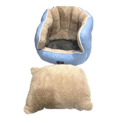 Süslüpati Kullanışlı Yıkanabilir Kumaş Silikon Elyaf Dolgulu Kedi Köpek Yatağı 45Cm