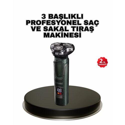 Kablosuz Profesyonel Erkek Bakım Seti – 3 Başlıklı, 3d Akıllı Kesim, Taşınabilir