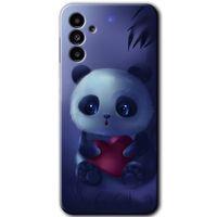 MRCİLETİSİM  Samsung Galaxy M23 Kılıf Kapak - Bebek Panda +Hayalet Ekran Yandan Gözükmez