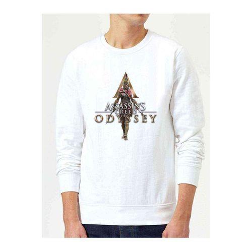 Assasin Baskılı Beyaz Erkek Sweatshirt