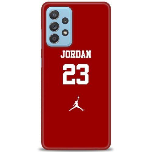 Samsung Galaxy A72 Kılıf HD Baskılı Kılıf - Jordan Kırmızı + Tam Ekran Koruyucu