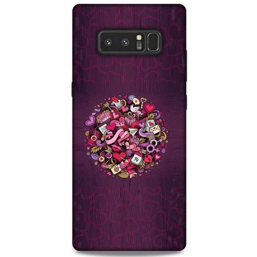 Samsung Galaxy Note 8 Kılıf Hediyelik Seri Sevgililer Günü (36) 14 Şubat Glitter Kılıf