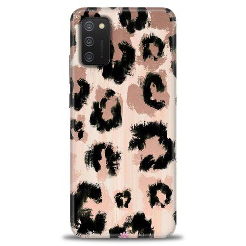 Samsung Galaxy A02S Kılıf HD Baskılı Kılıf - Leopar + Tam Ekran Koruyucu