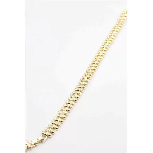 Taşlı Vip Bileklik - Altın