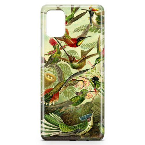 Samsung Galaxy A51 Kılıf Suluboya Trochilus Arka Kapak Koruma Desenli Full Koruyucu
