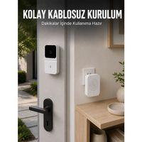 Hd Kameralı Beyaz Görüntülü Kapı Zili Çift Yönlü Sesli Wi-fi Akıllı Kapı Zili