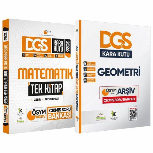 2026 DGS ÖSYM Kara Kutu Matematik TEK KİTAP ve Geometri ÖSYM Çıkmış Soru Bankası 2lİ SET Özetli