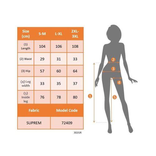 Kadın Yüksek Bel Desenli Paçadan Bağlamalı Yanları Yırtmaçlı Süprem Pantolon