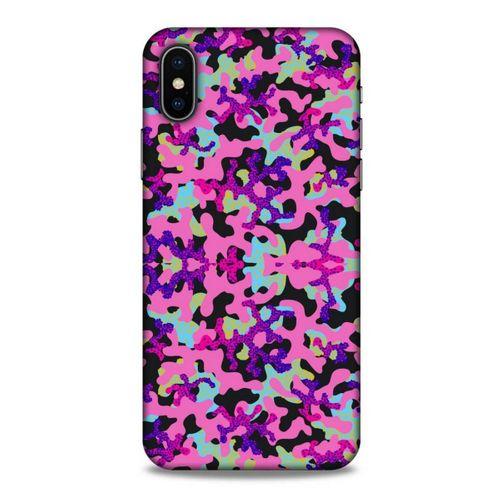 Apple iPhone XS Uyumlu Kılıf Pembe Delisi (34) Slim Armor Kılıf Kamuflaj