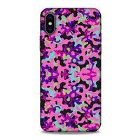 Apple iPhone XS Uyumlu Kılıf Pembe Delisi (34) Slim Armor Kılıf Kamuflaj
