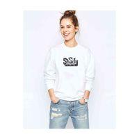 Shady Records Baskılı Beyaz Kadın Sweatshirt